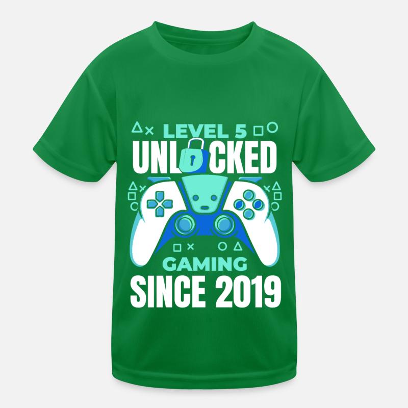 Gaming 5e anniversaire 5 ans Gamer T-shirt sport Enfant