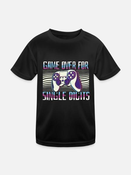Gaming 10e anniversaire 10 ans Gamer - T-shirt sport Enfant - noir - Devant