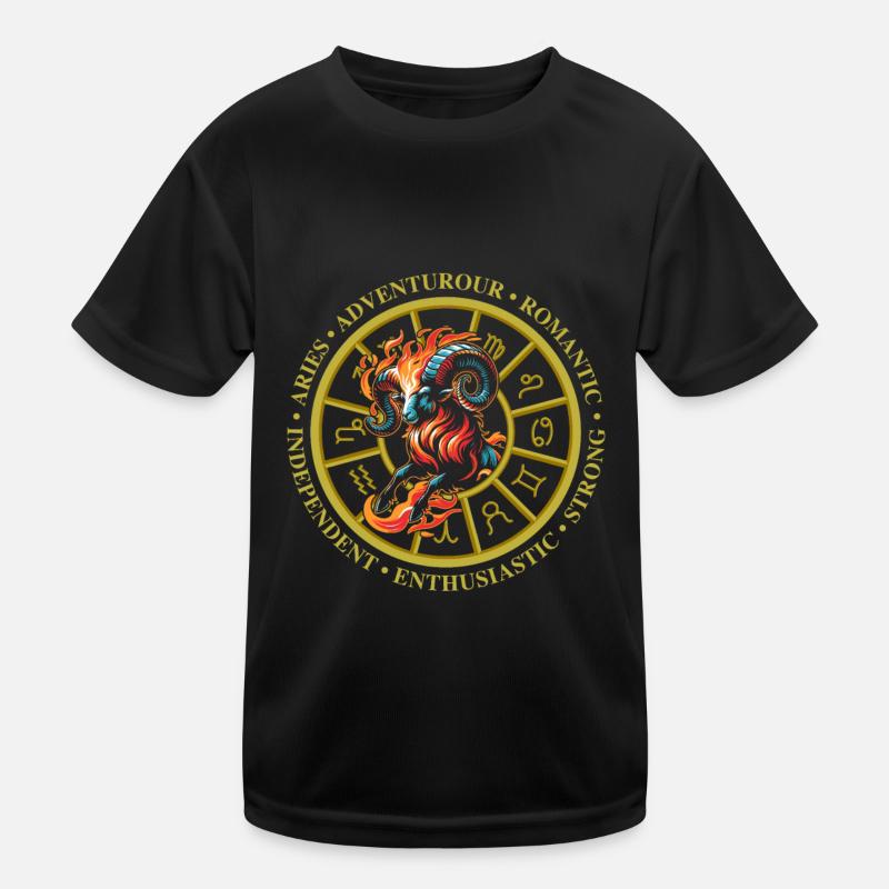 Widder Lustig Sternzeichenmerkmale Kinder Funktions-T-Shirt