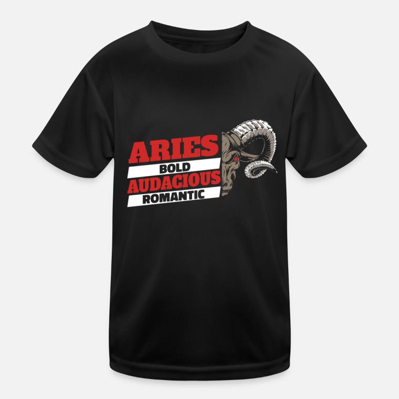 Aries Zodiac Signs Features Kids Functional T-Shirt