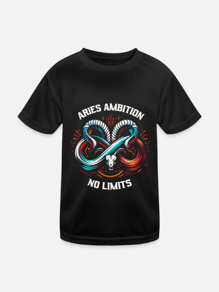 Aries Funny Astrology - Kids Functional T-Shirt - black - Front