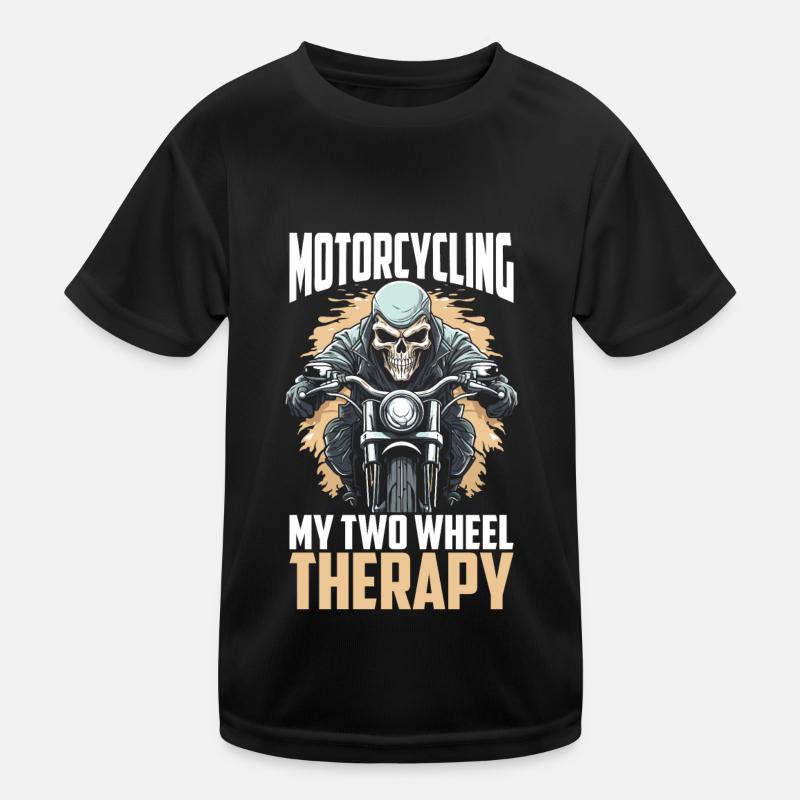 Motorrad Biker Motorbike Motorcycle Therapy Kids Functional T-Shirt