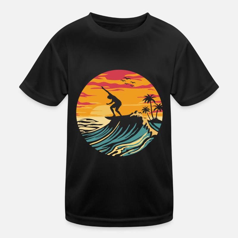 Surfer Surfen Kinder Funktions-T-Shirt