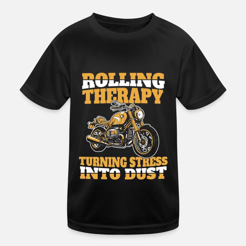 Motorrad Biker Motorbike Motorcycle Therapy Kids Functional T-Shirt