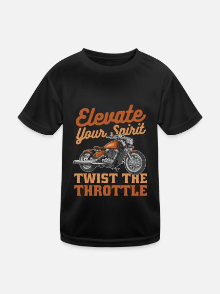 Motorrad Biker Moto Moto Thérapie - T-shirt sport Enfant - noir - Devant