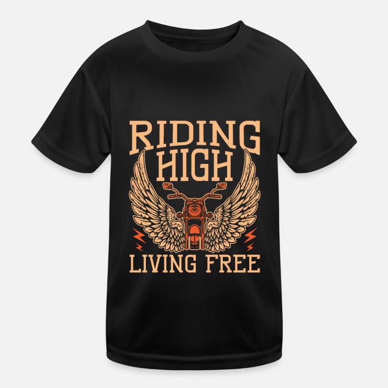 Motorrad Biker Motorbike Kinder Funktions-T-Shirt