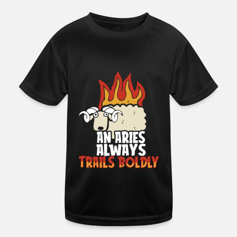 Widder Horoskop Sternzeichen Zodiac Aries Kinder Funktions-T-Shirt