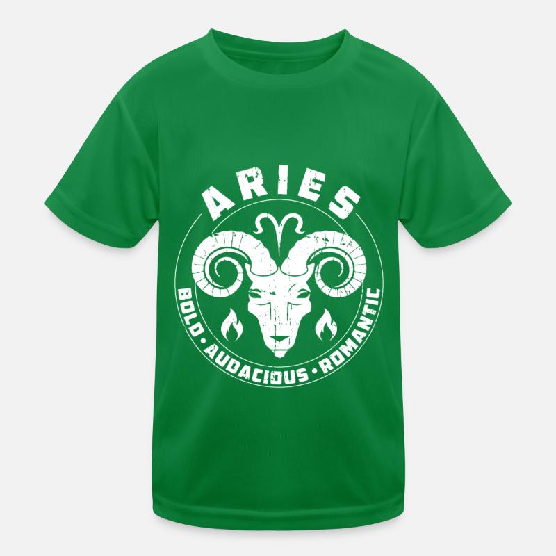 Widder Sternzeichenmerkmale Kinder Funktions-T-Shirt