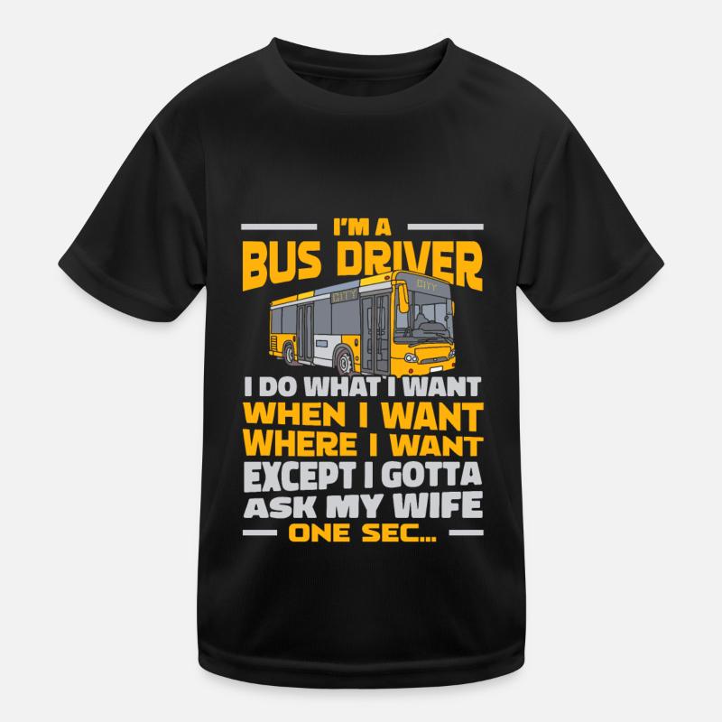 Bus Bus Driver Kids Functional T-Shirt