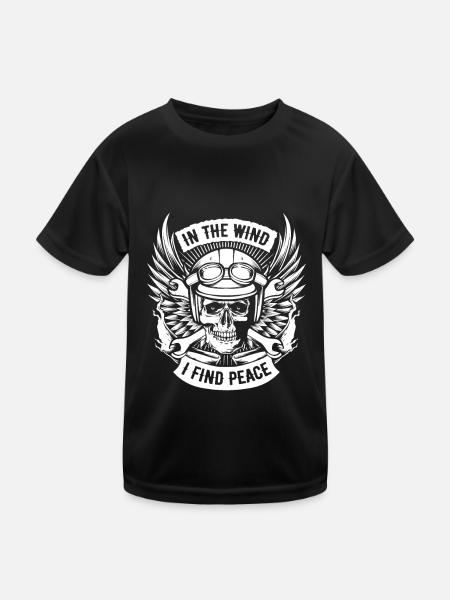Motorrad Biker Moto Moto Thérapie - T-shirt sport Enfant - noir - Devant