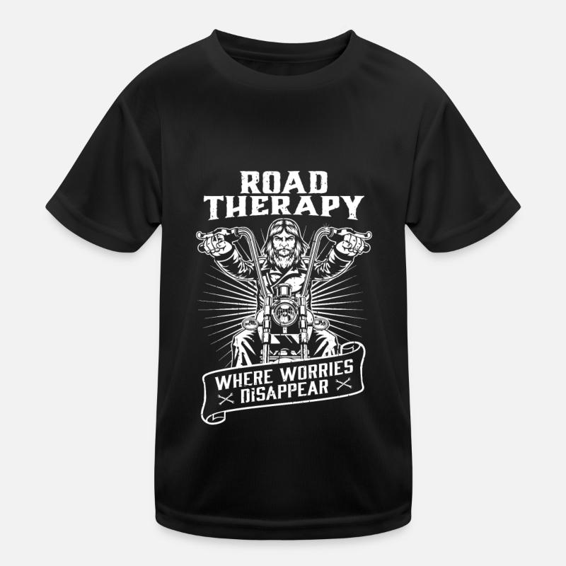 Motorrad Biker Motorbike Motorcycle Therapy Kids Functional T-Shirt