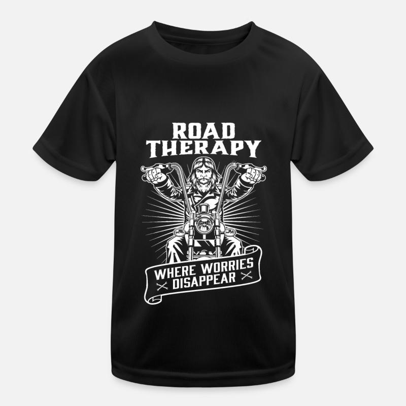 Motorrad Biker Motorbike Motorcycle Therapy Kids Functional T-Shirt