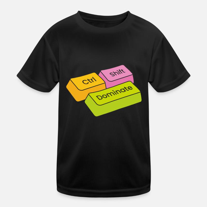 Gamer Gaming Keyboard Shortcuts Ctrl Alt Defeat Kids Functional T-Shirt