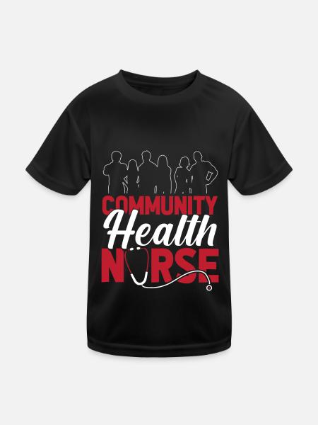 Krankenschwester Menschen Community Health Nurse - Kinder Funktions-T-Shirt - Schwarz - Vorne