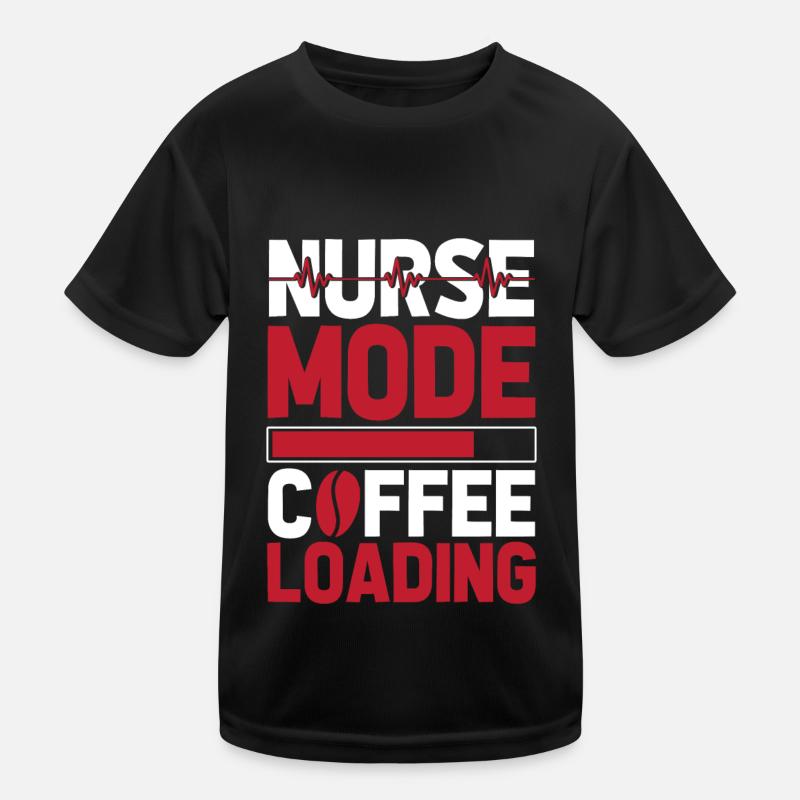 Krankenschwester Kaffee Koffein Kinder Funktions-T-Shirt