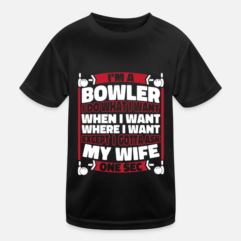 Bowling Bowlen Bowler Kinder Funktions-T-Shirt