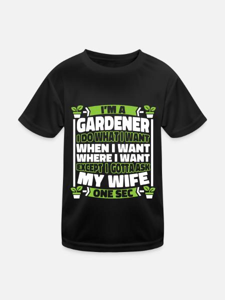 Hobby gardener garden - Kids Functional T-Shirt - black - Front