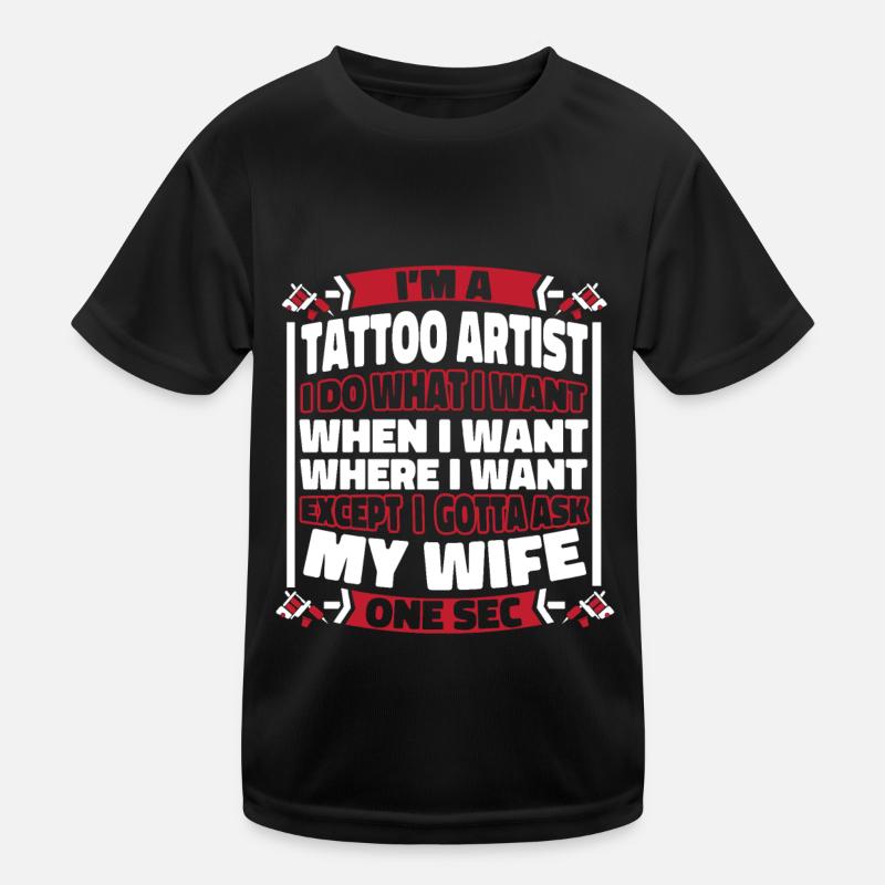 Tätowierer Tattoo Kinder Funktions-T-Shirt