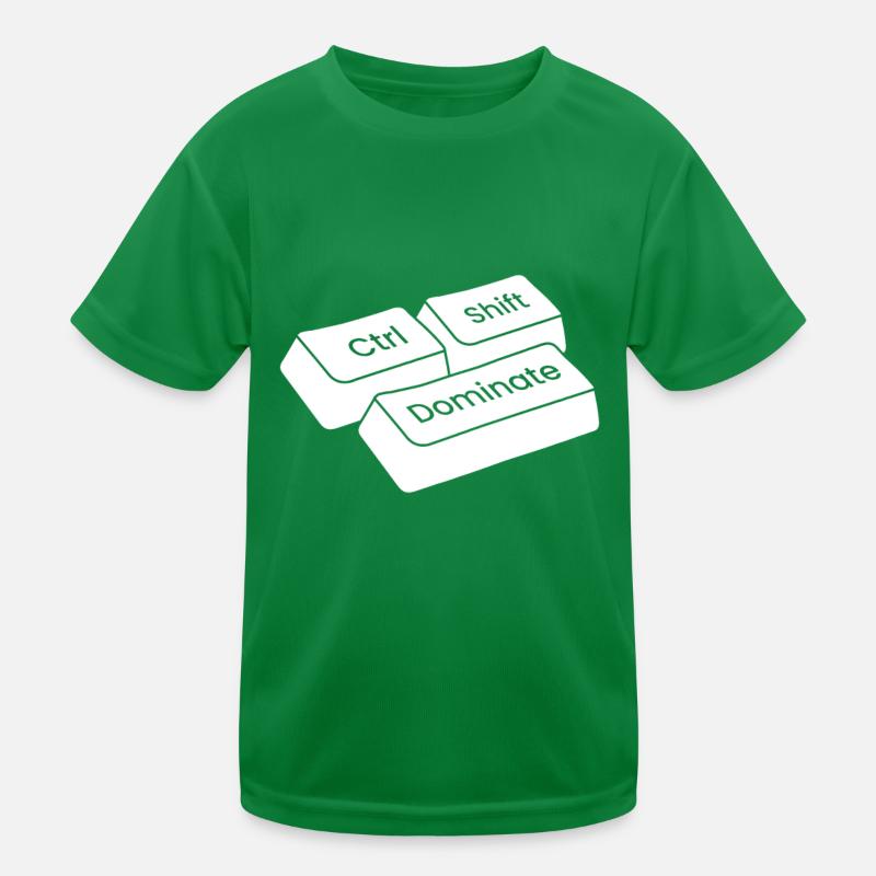 Gamer Gaming Keyboard Shortcuts Ctrl Alt Defeat Kids Functional T-Shirt