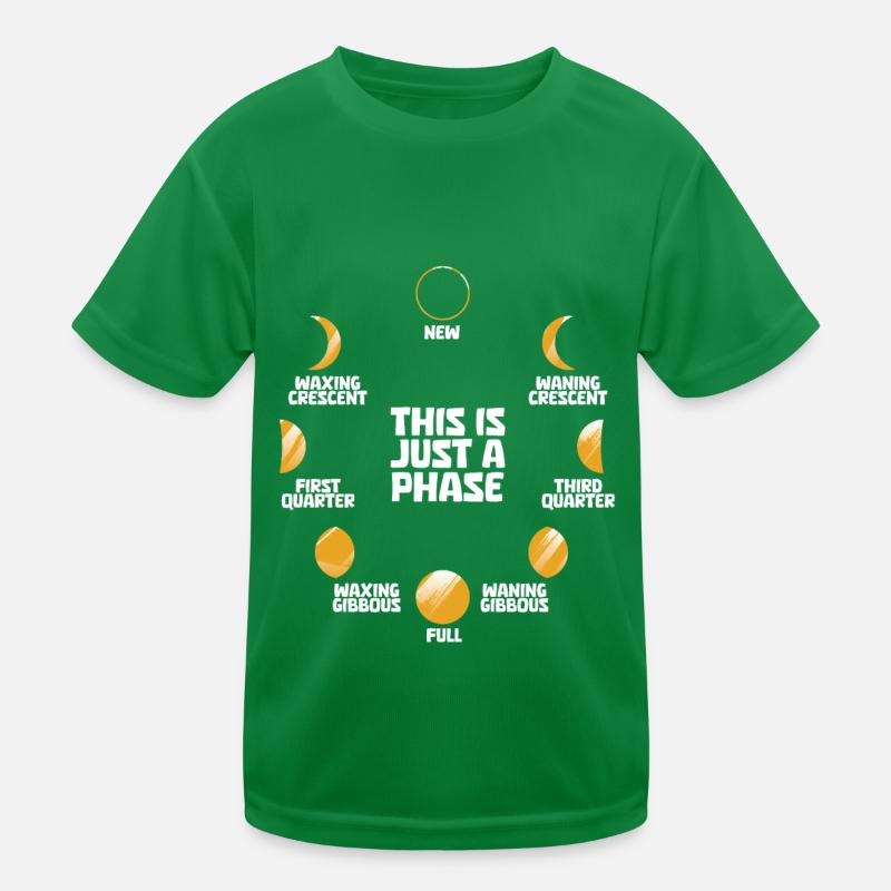 Mond Luna Just A Phase Moon Kinder Funktions-T-Shirt