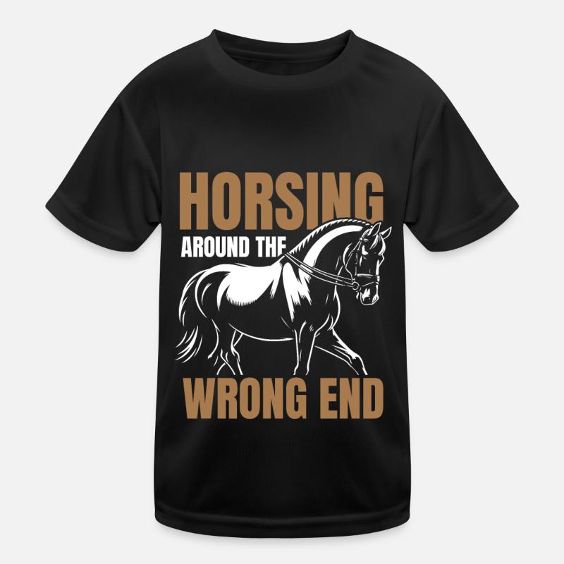 Pferd Reitsport Kinder Funktions-T-Shirt