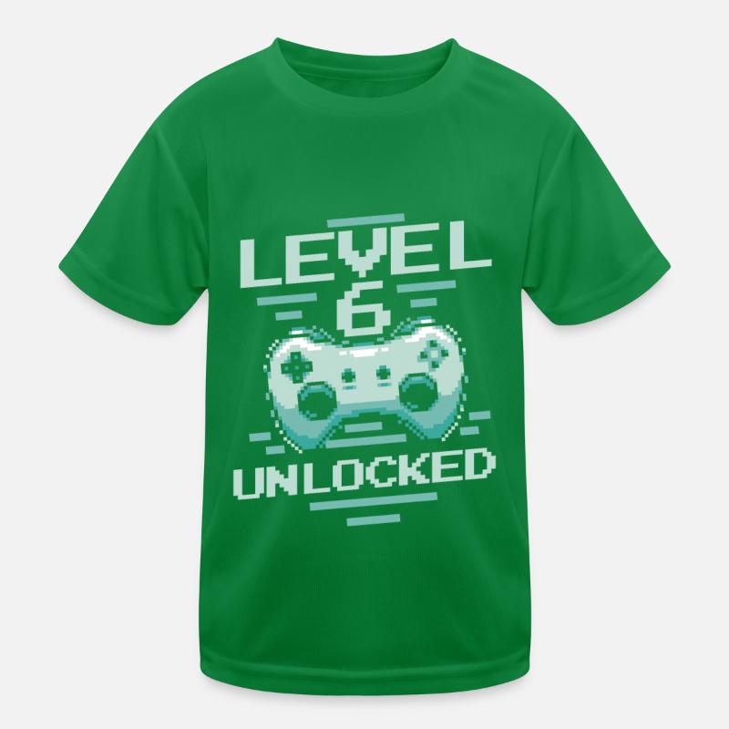 Gamer Gaming Level 6 Unlocked Kinder Funktions-T-Shirt