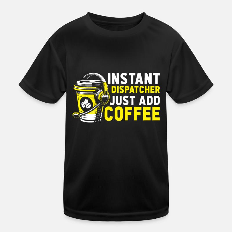 Emergency Call Control Center Operations Center Caffeine Coffee Kids Functional T-Shirt