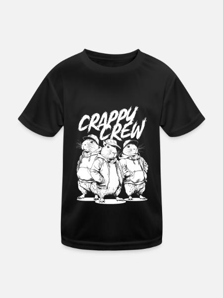 Capybara Wasserschwein - Kinder Funktions-T-Shirt - Schwarz - Vorne