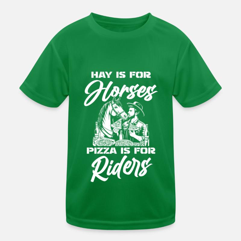 Pizza équestre pour chevaux T-shirt sport Enfant