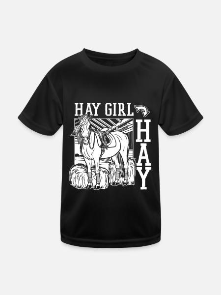 Sports équestres équestres à cheval - T-shirt sport Enfant - noir - Devant
