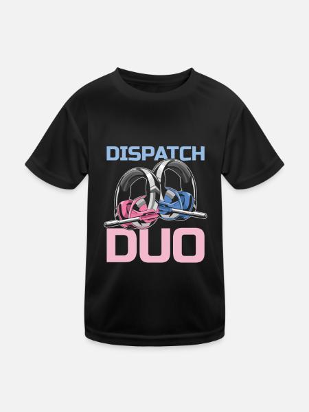 Emergency Call Control Center Operations Center - Kids Functional T-Shirt - black - Front