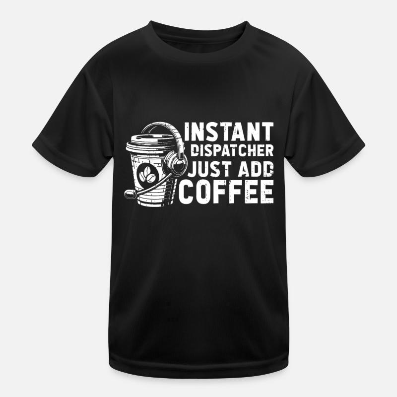 Emergency Call Control Center Operations Center Caffeine Coffee Kids Functional T-Shirt