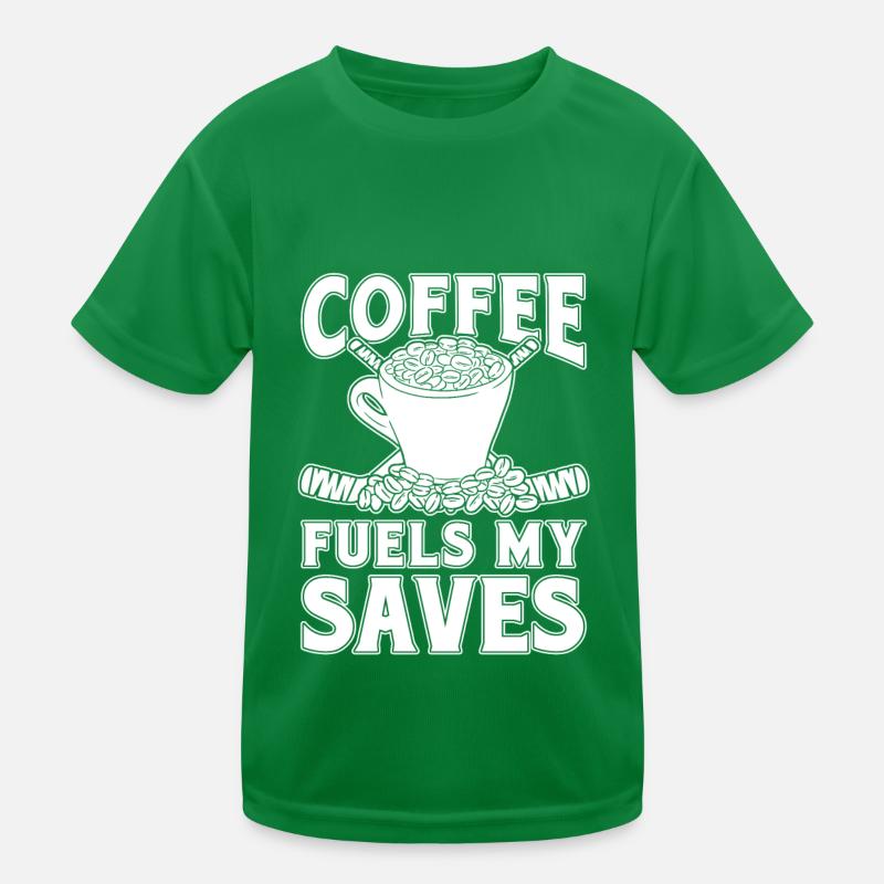 Eishockey Torwart Coffee Kinder Funktions-T-Shirt