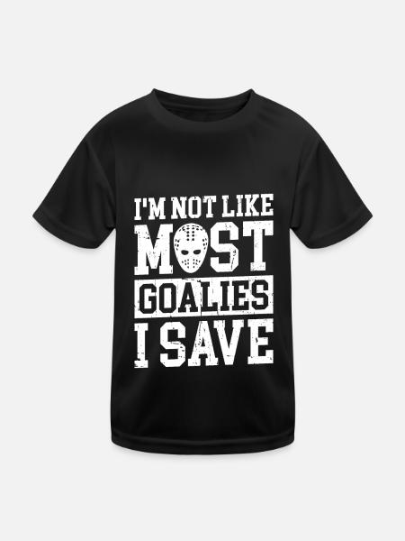 Gant de gardien de but de hockey sur glace Rondelle d’économie - T-shirt sport Enfant - noir - Devant