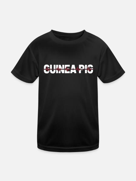 Cochon d’Inde Cochon d’Inde Ekg Heartbeat - T-shirt sport Enfant - noir - Devant