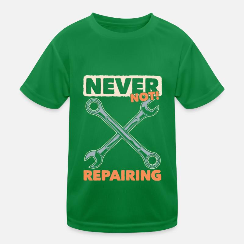 Motorcycle Mechanic Kids Functional T-Shirt