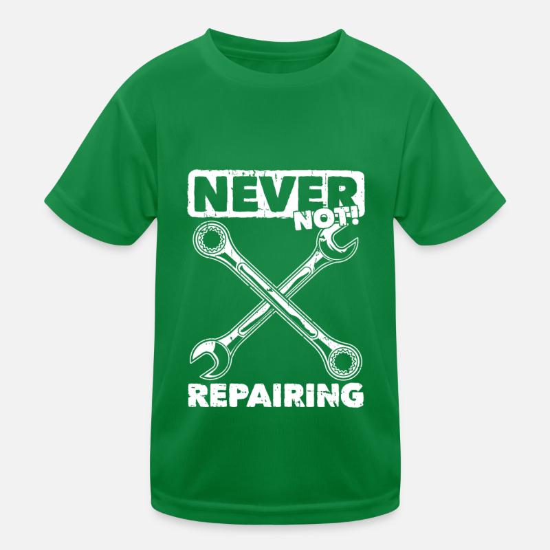Motorcycle Mechanic Kids Functional T-Shirt