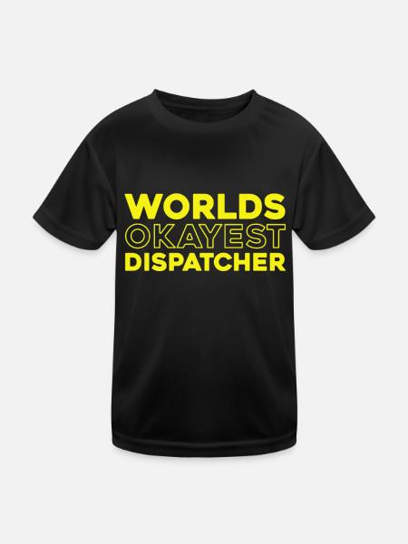 Emergency Call Control Center Operations Center - Kids Functional T-Shirt - black - Front