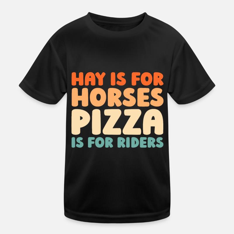 Pizza équestre pour chevaux T-shirt sport Enfant