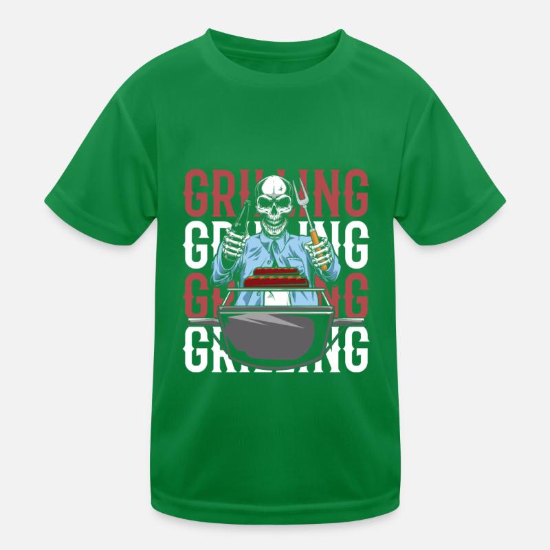 Bbq Grilling Kids Functional T-Shirt