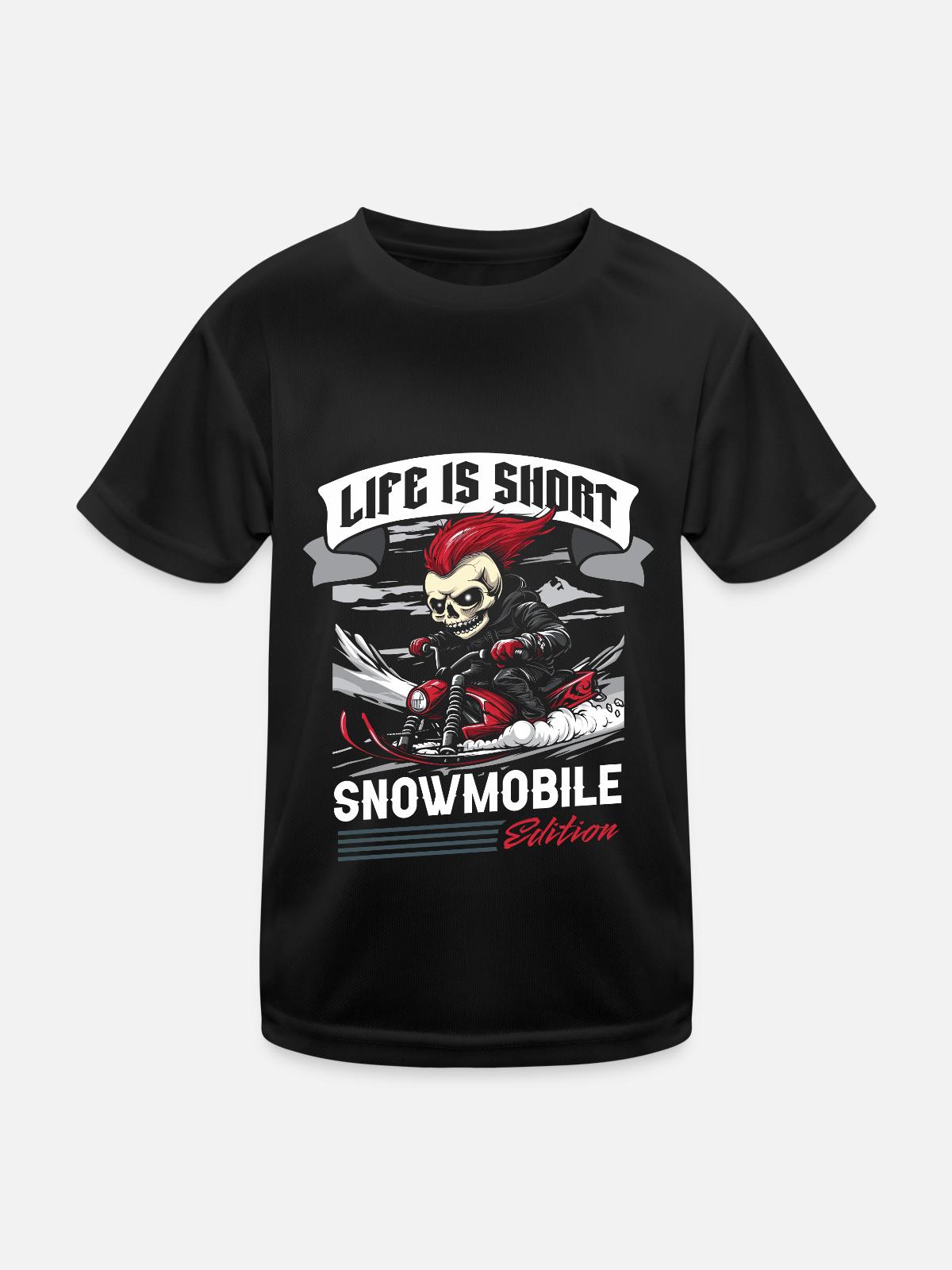 Snowmobile Snowmobile - Kids Functional T-Shirt - black - Front