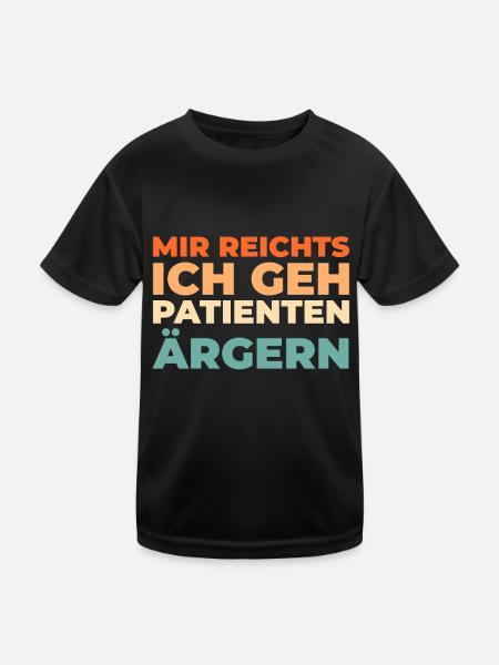 Krankenschwester - Kinder Funktions-T-Shirt - Schwarz - Vorne