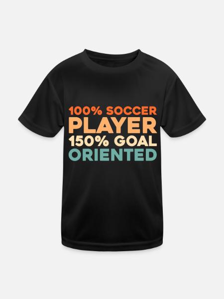 Joueurs de football - T-shirt sport Enfant - noir - Devant