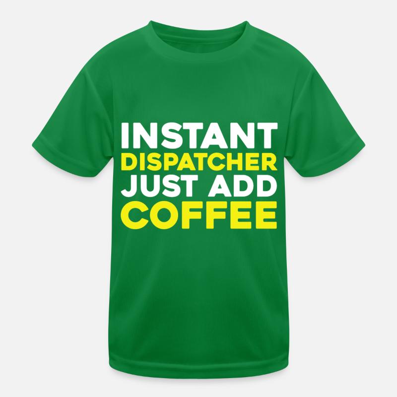 Centre de contrôle des appels d’urgence Centre d’opérations Café caféine T-shirt sport Enfant