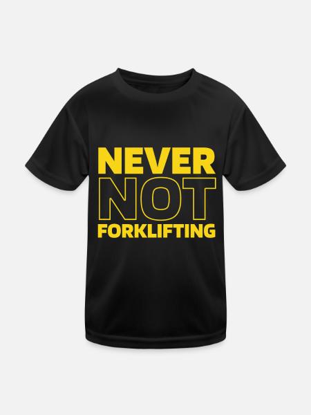 Forklift Forklift Driver - Kids Functional T-Shirt - black - Front