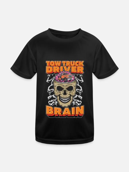 Service de remorquage Dépanneuse Skull - T-shirt sport Enfant - noir - Devant