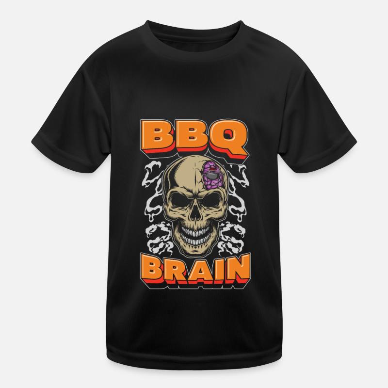 Bbq Grillen Schädel Bbq Brain Kinder Funktions-T-Shirt