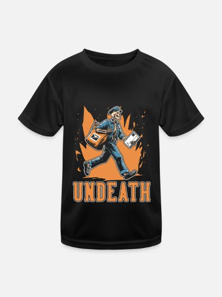 Postman Postman Skeleton Undeath - Kids Functional T-Shirt - black - Front
