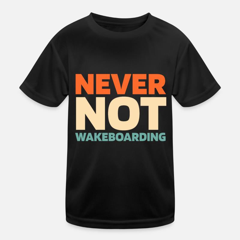 Wakeboard Wakeboarder Kinder Funktions-T-Shirt