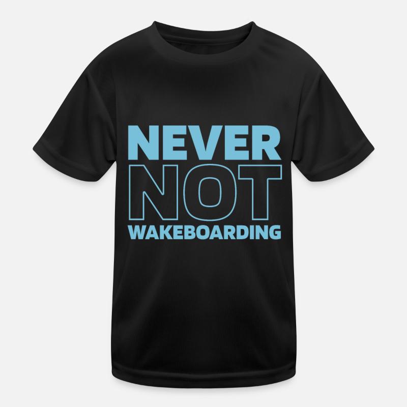Wakeboard Wakeboarder - Kinder Funktions-T-Shirt - Schwarz